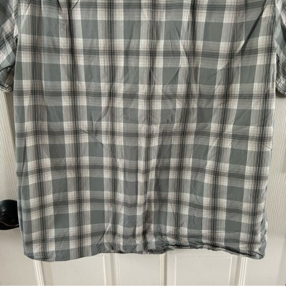 DKOTA Grizzly Button Snap Green Plaid Short Sleeve Shirt, Sz Large - Picture 15 of 16